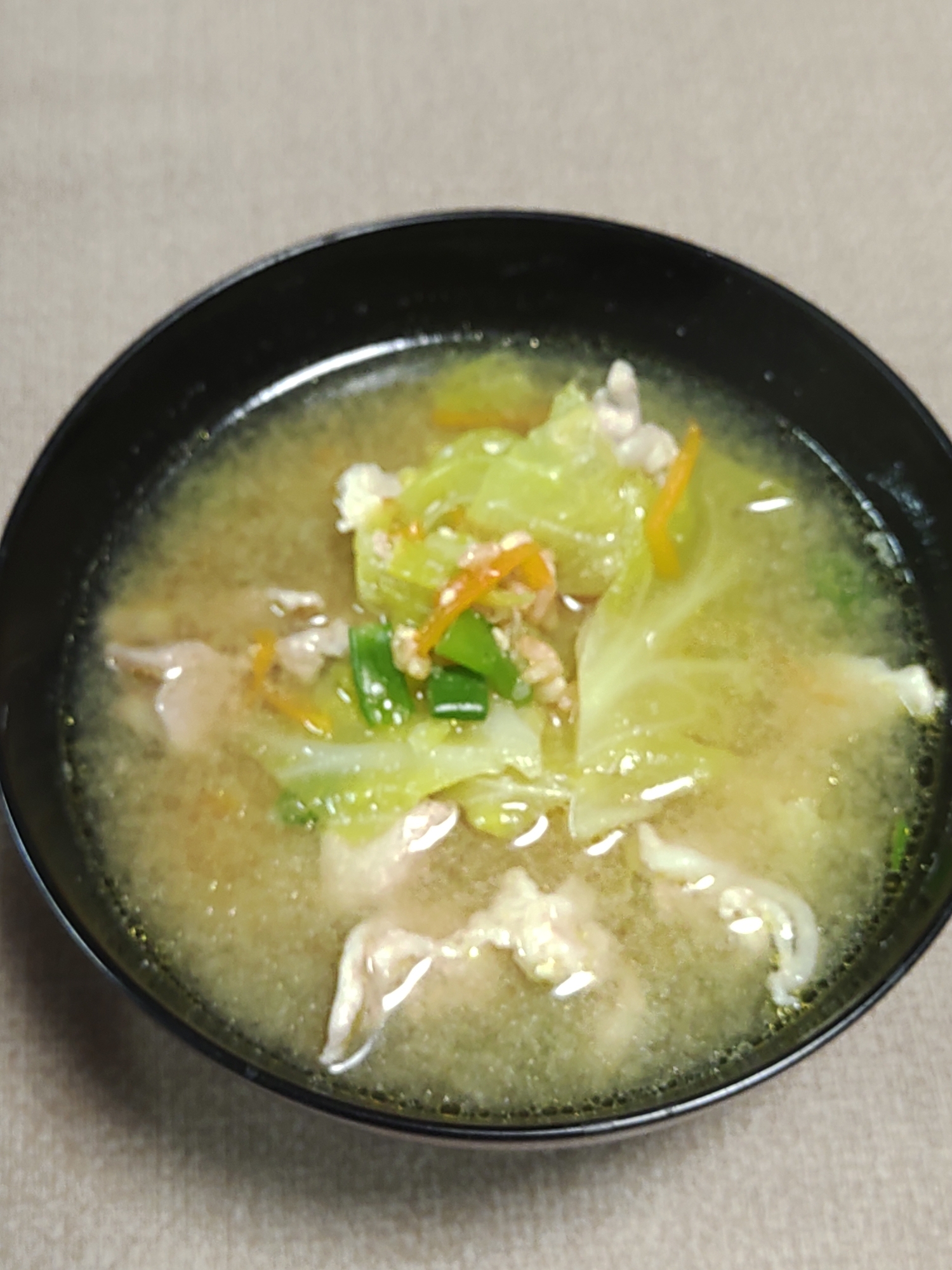 キャベツの豚汁