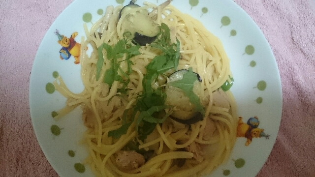 茄子とツナの和風パスタ