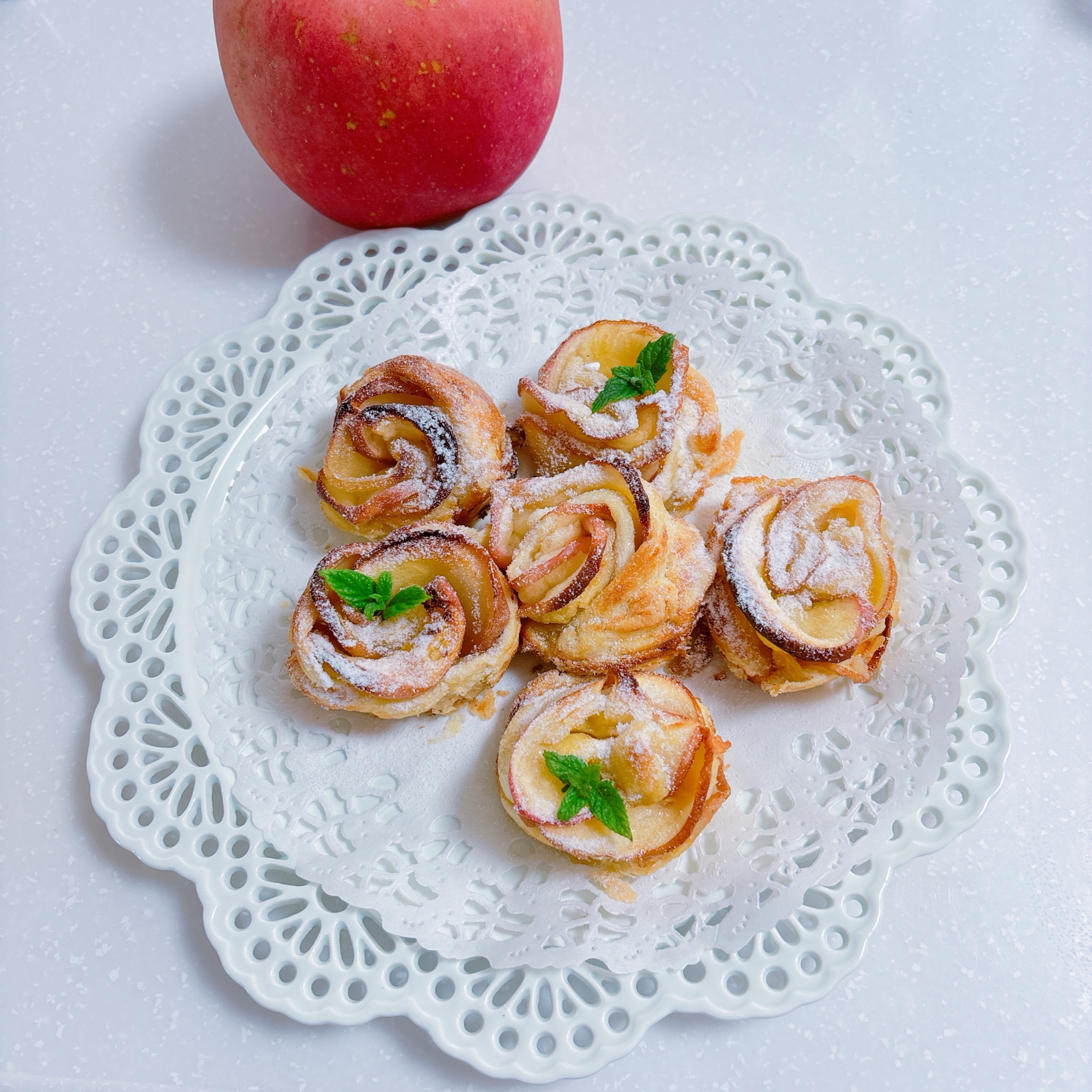 冷凍パイシートで薔薇のアップルパイ