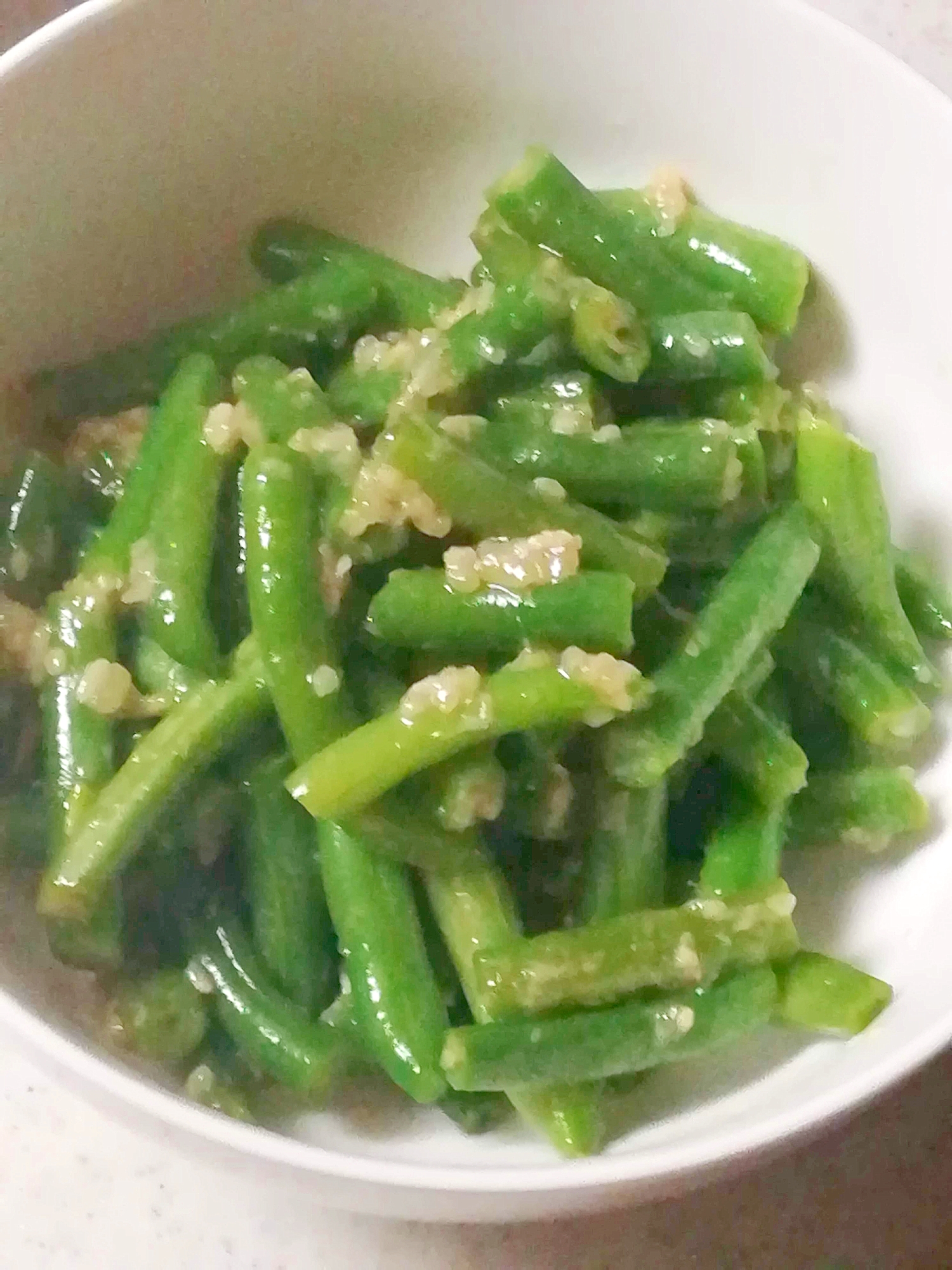 いんげんの塩麹炒め