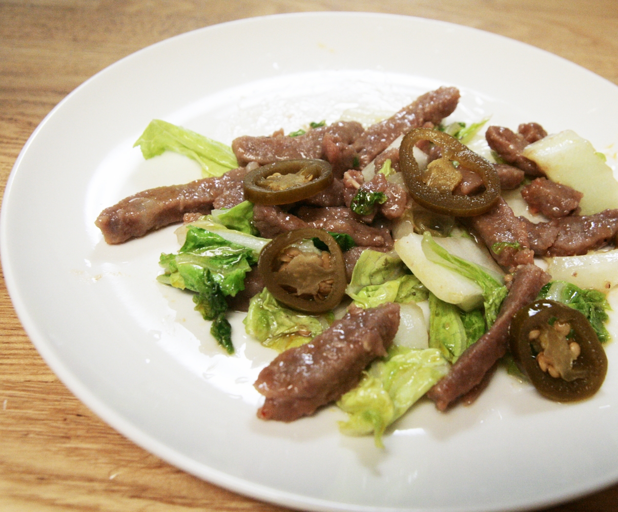 ちょい辛ッ！牛肉と白菜のハラペーニョ炒め