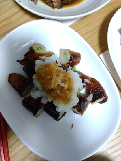 抜群の風味＆食感＆旨味！長芋と枝豆と海老の落し揚げ