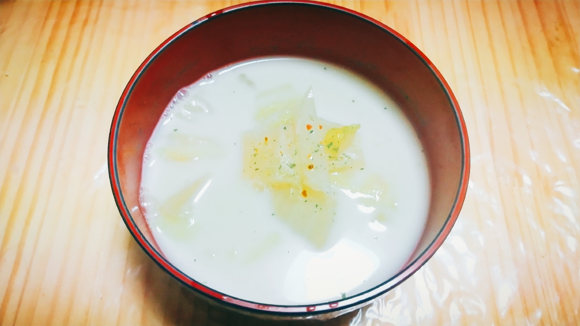 豆乳白菜スープ