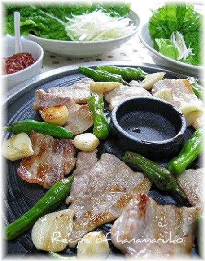 豚肉でパワ Up サムギョプサル レシピ 作り方 By はなまる子 楽天レシピ