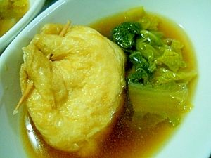 簡単♪とろ~り卵の巾着煮