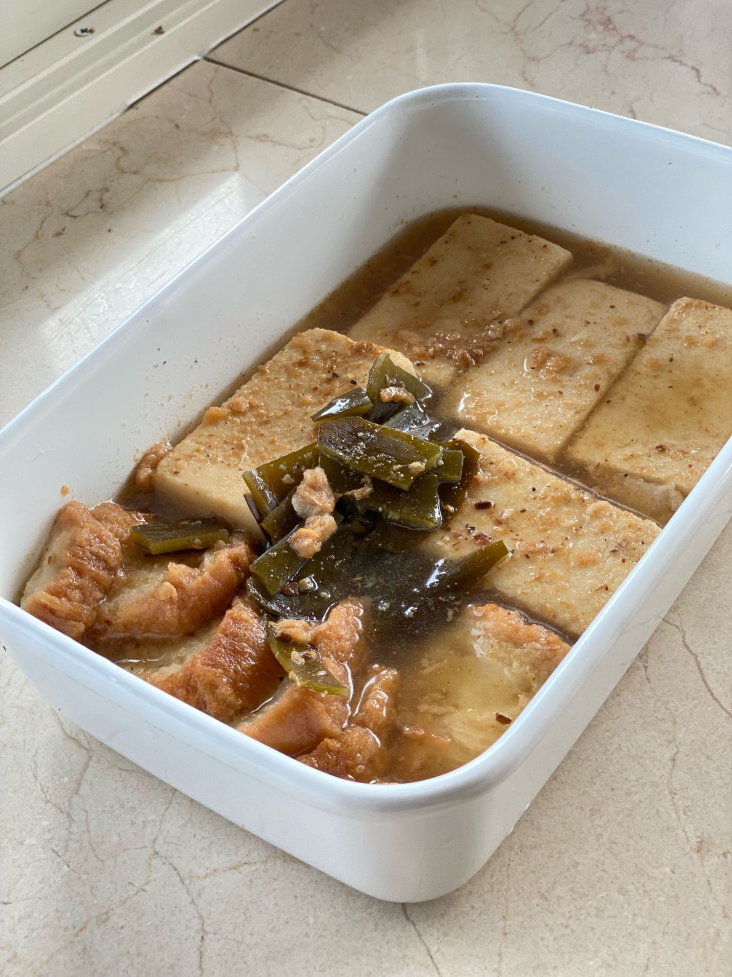 仙台麩と高野豆腐と昆布の薄味煮（ホットクック）