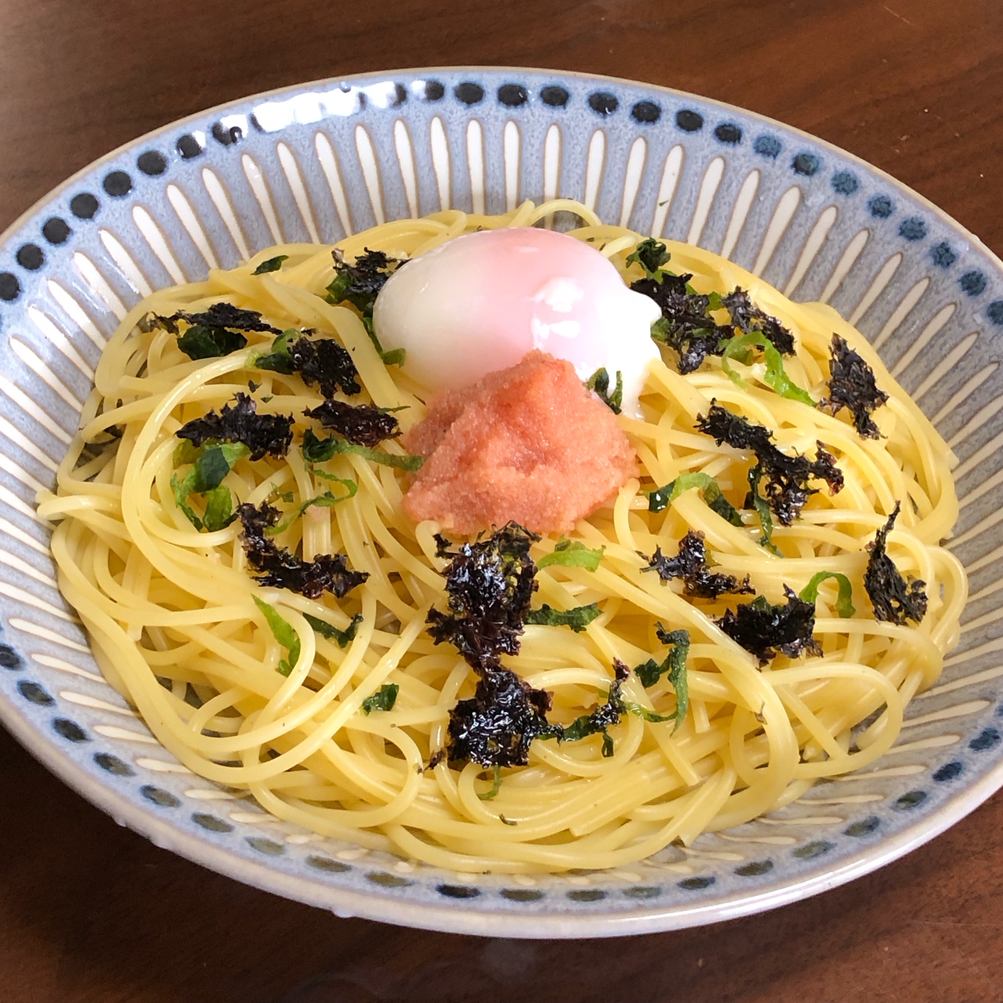 温玉明太子パスタ