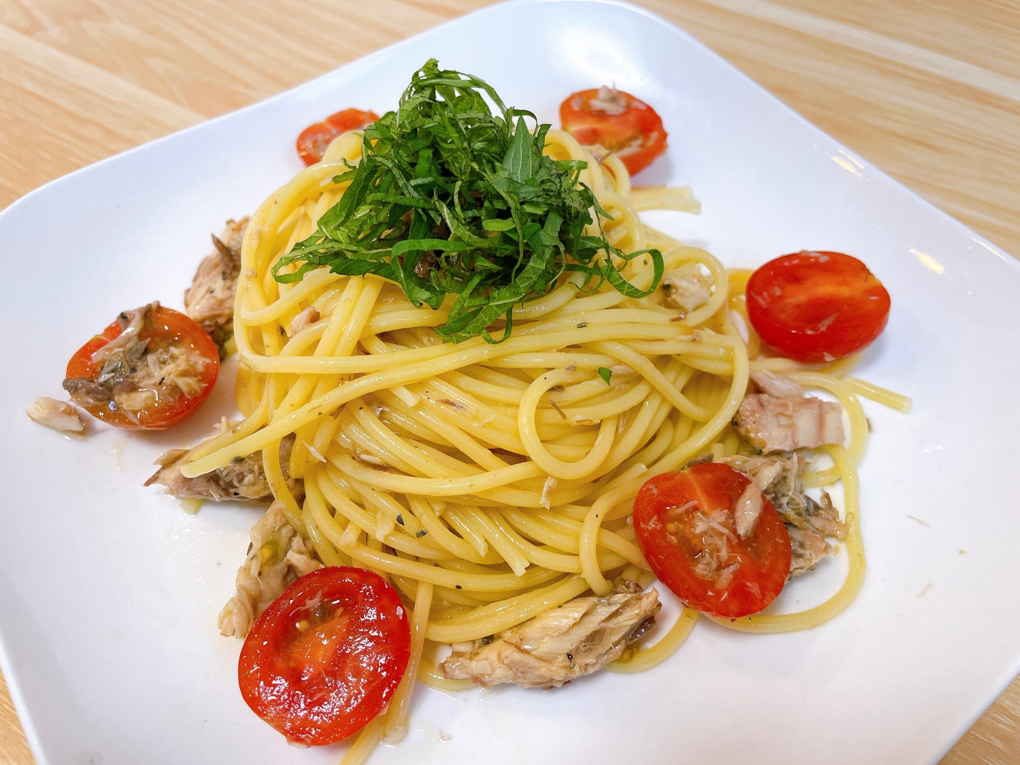 夏にオススメ 鯖缶でさっぱり冷製パスタ レシピ 作り方 By こじちゃん 楽天レシピ 夏にオススメ 鯖缶でさっぱり冷製パスタ レシピ 作り方 By こじちゃん 楽天レシピ