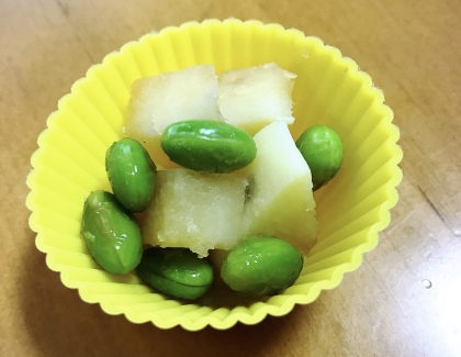 レンジで作る☆じゃがいもと枝豆の煮物