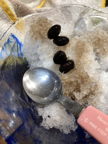 黒豆で絶品かき氷