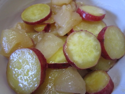 さつまいもとりんごのレモン煮