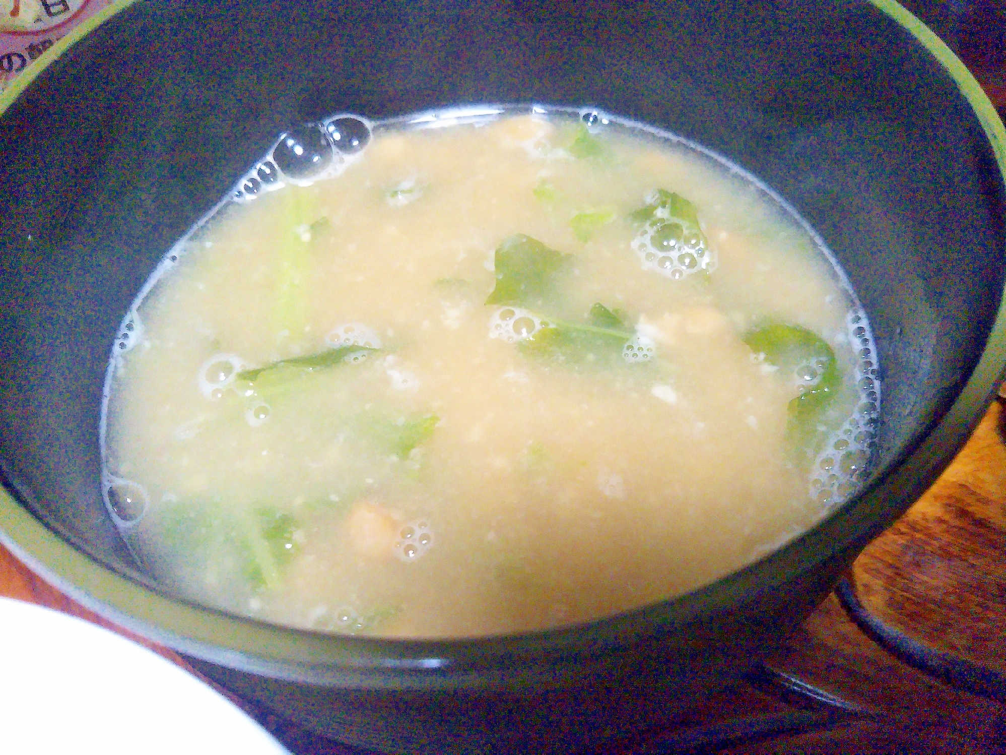 かぶの葉&納豆の味噌汁