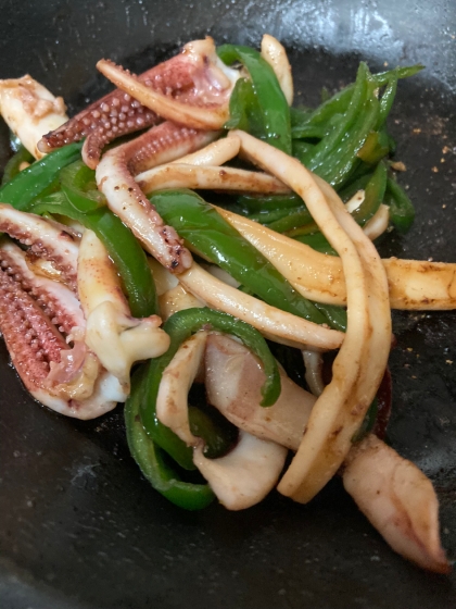 イカとキャベツのオイスターソース炒め