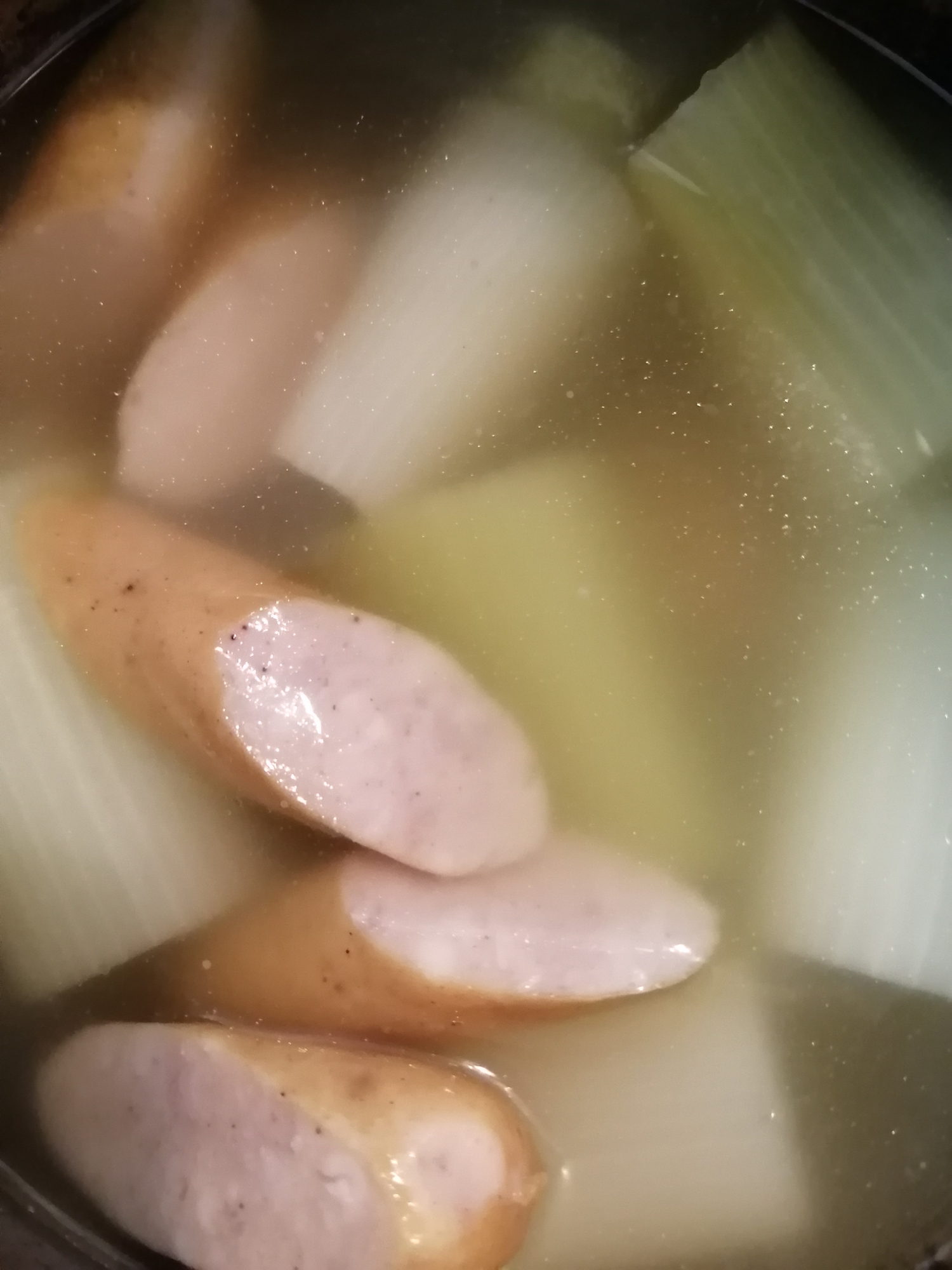 長ネギとウィンナーの簡単ポトフ