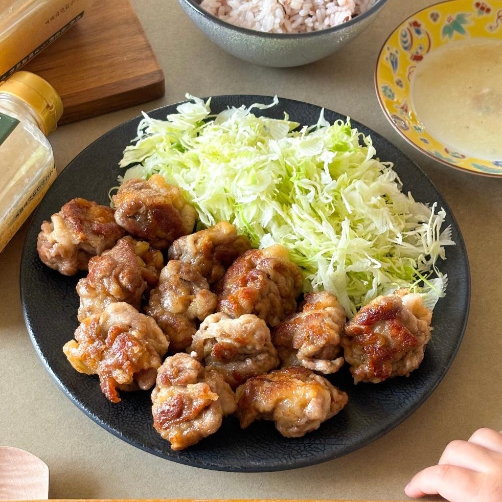 マヨ醤油の豚こま唐揚げ