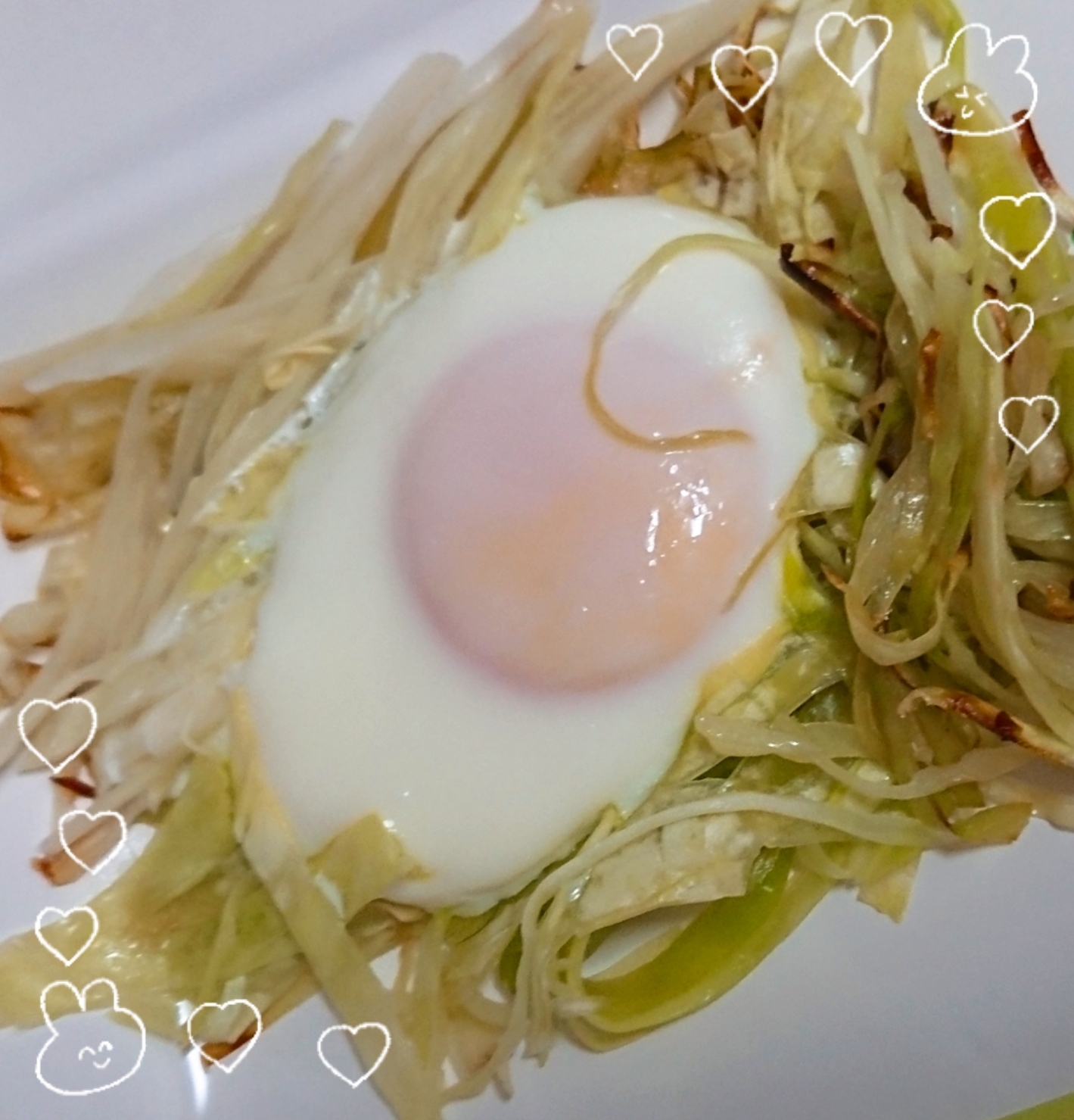 野菜もとれる目玉焼き