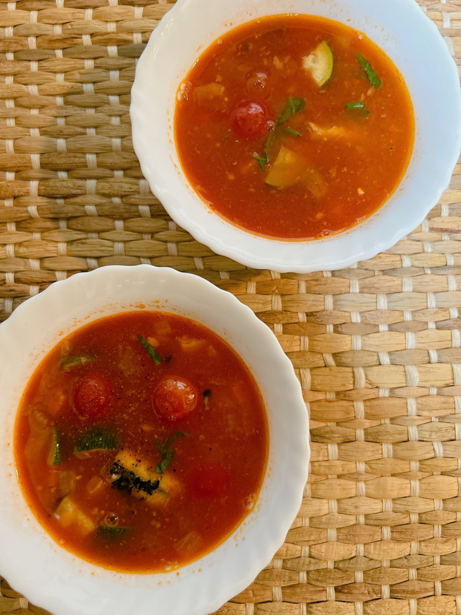 ズッキーニ のミネストローネスープ