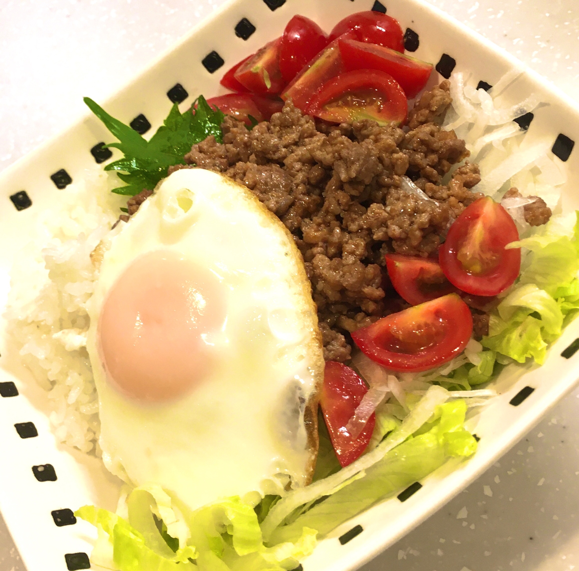 簡単手抜き♪ロコモコ風丼