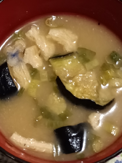 茄子と玉ねぎのお味噌汁