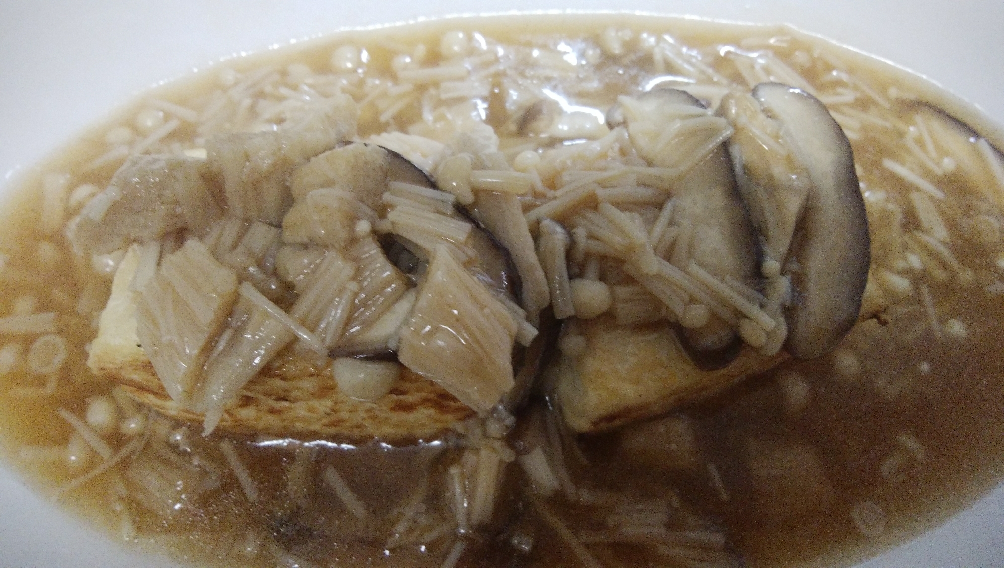 椎茸とえのきたっぷり❤豆腐ステーキの和風あんかけ❤