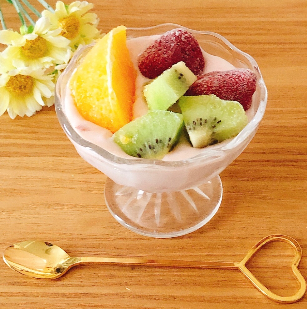 フルーツレアチーズ♪ヨーグルト˚✧₊⁎⭐️