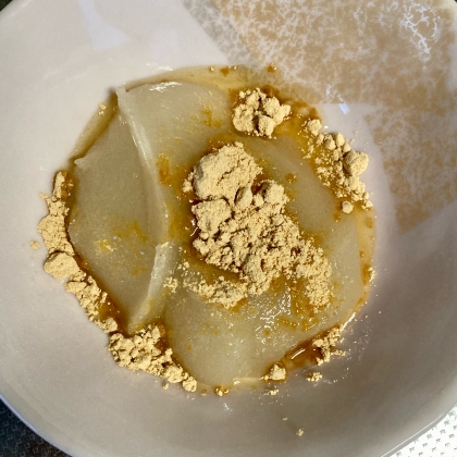 レンジで簡単　ぷるぷる豆乳きなこもち