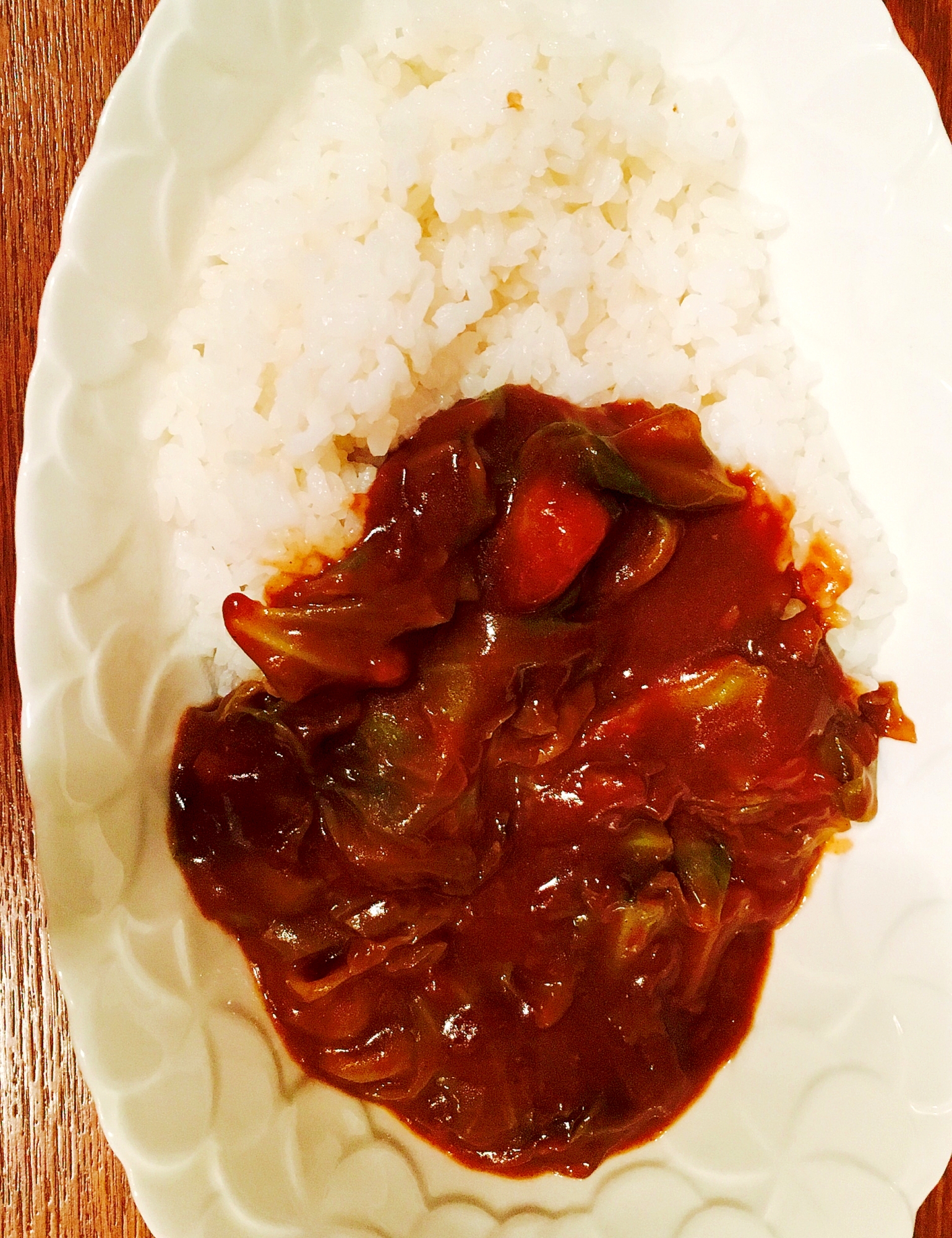 カボチャとキャベツの野菜カレー