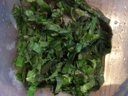 大葉のニンニク醤油漬け