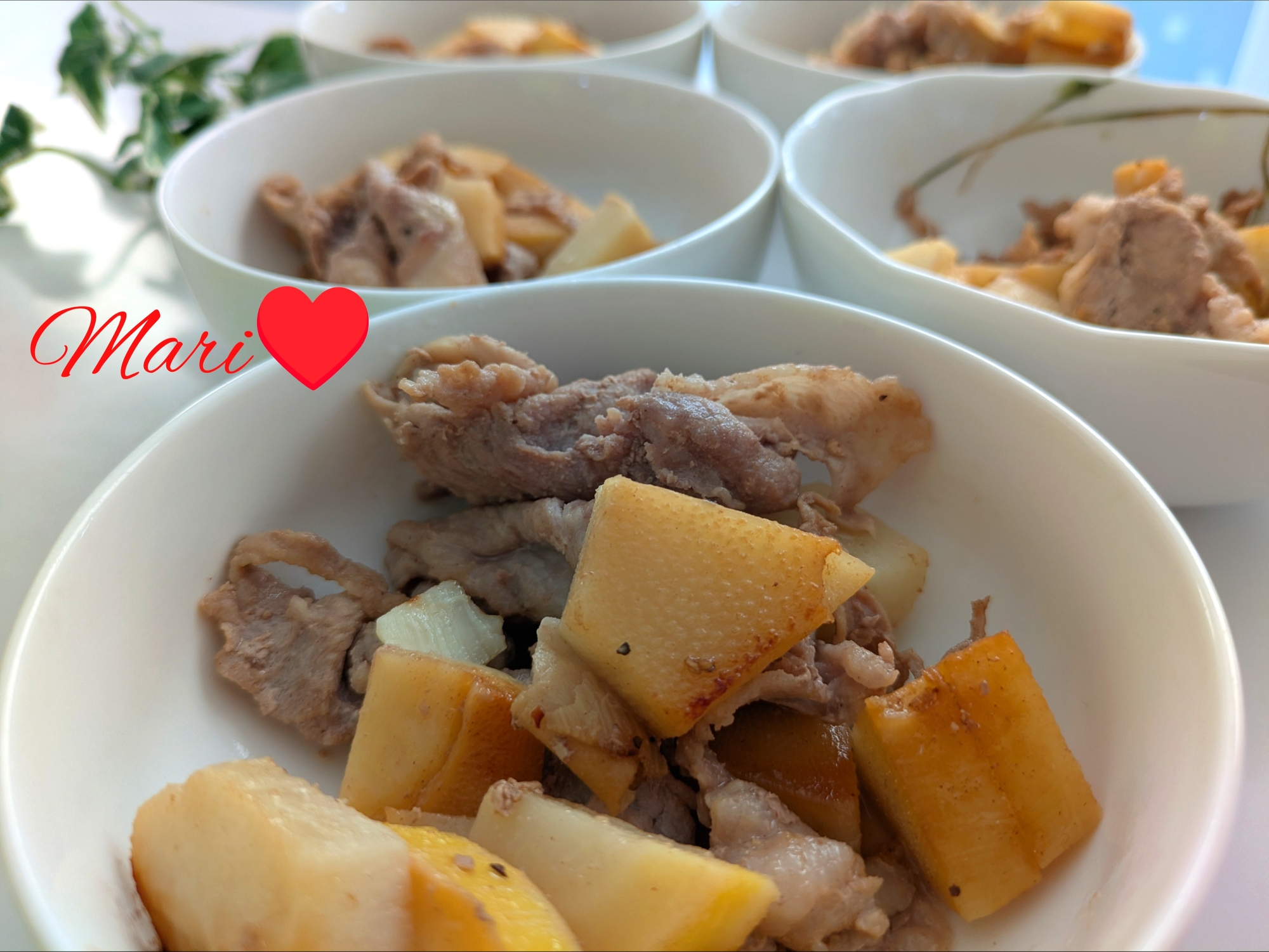 たけのこと豚こま肉の炒め物