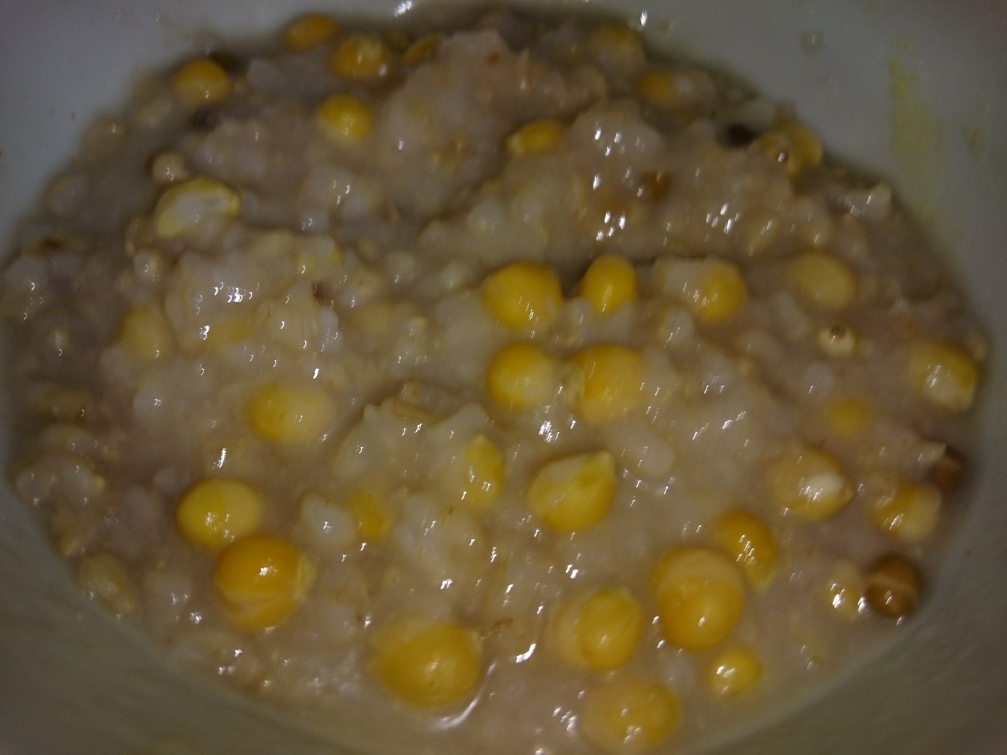 玉蜀黍ウラド豆もち麦スープの王子様コーン味玄飯お粥