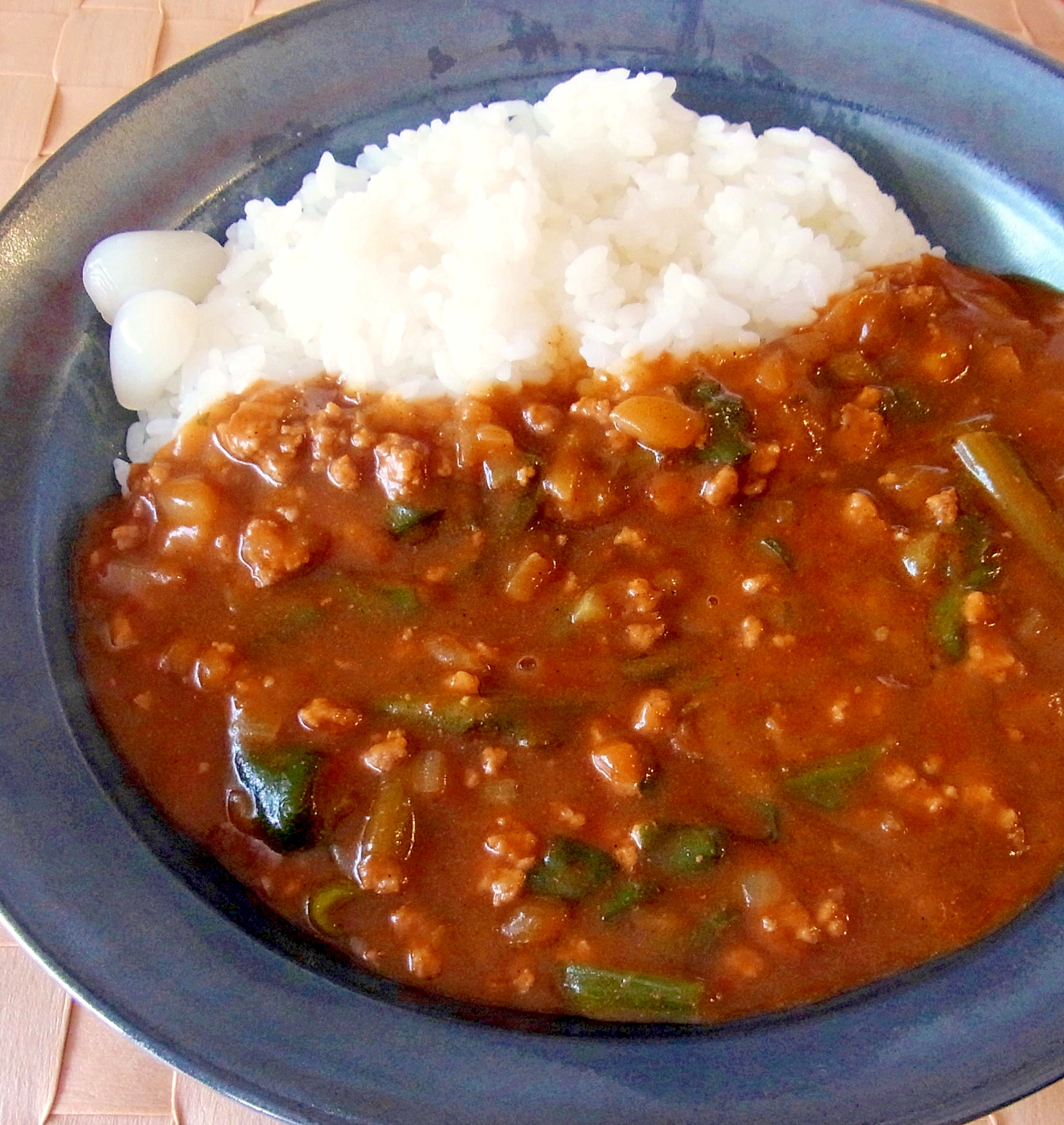 ほうれん草と鶏ひき肉のカレー