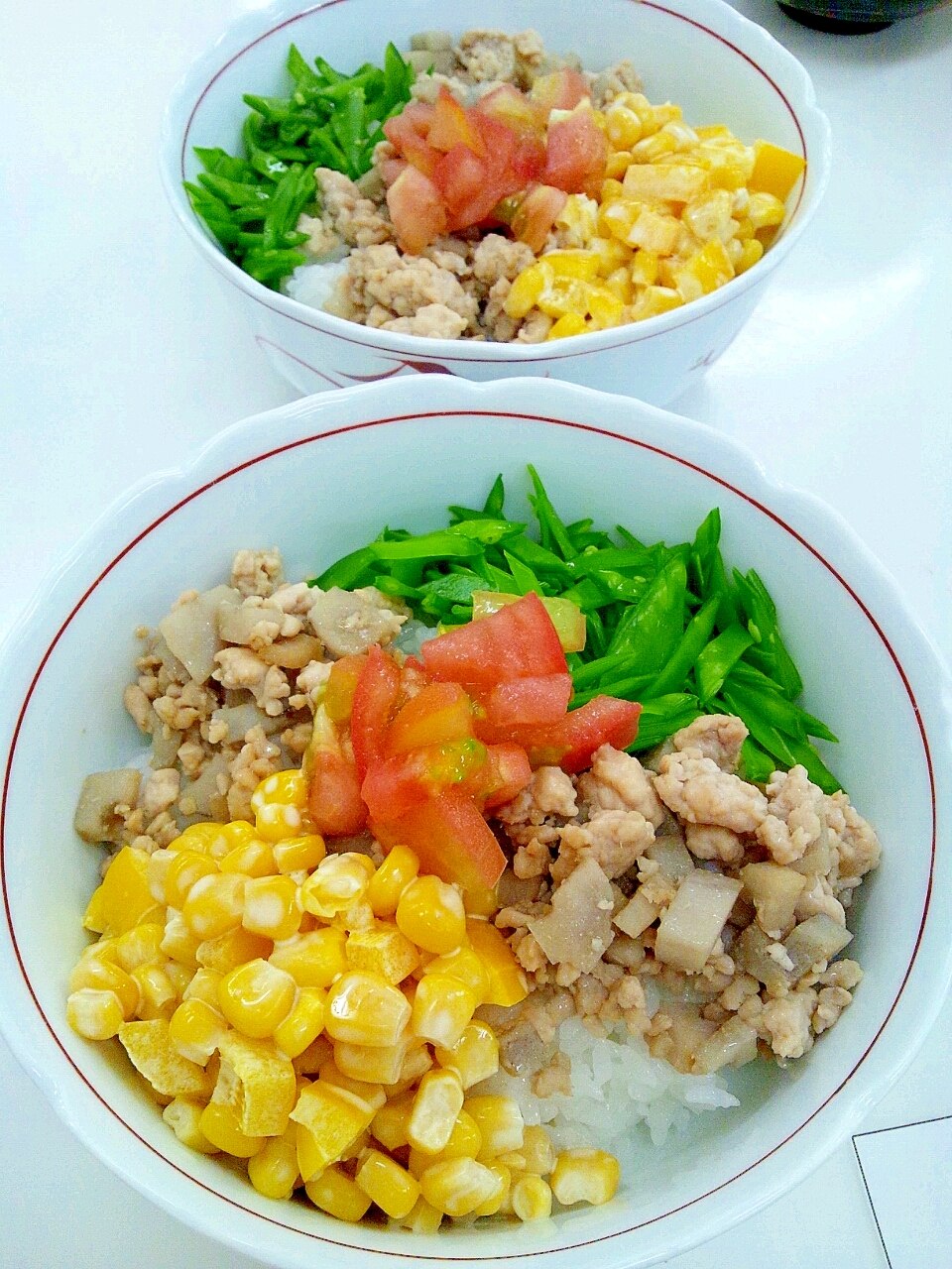 カラフル夏野菜鶏そぼろ丼 レシピ・作り方 by k5b4 - 楽天レシピ