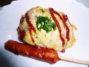 ポテトサラダの残りでオムレツ