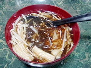 温まる☆もずくの生姜スープ