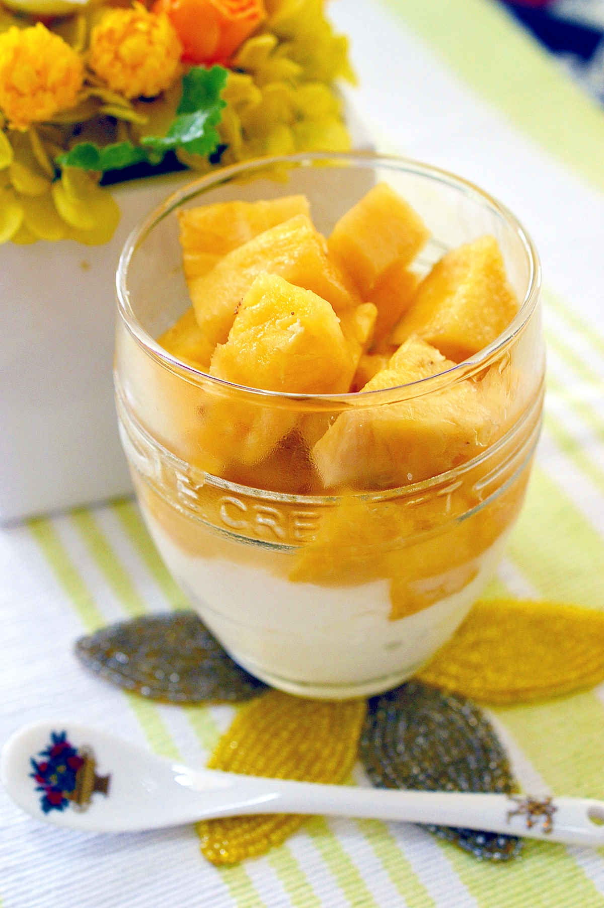 爽やか 水切りヨーグルトと パイナップルのデザート レシピ 作り方 By まめもにお 楽天レシピ