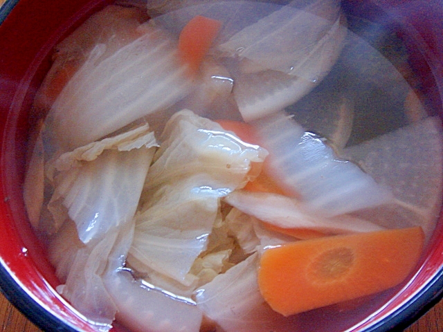 ◆減塩◆すまし仕立て野菜スープ　生姜風味