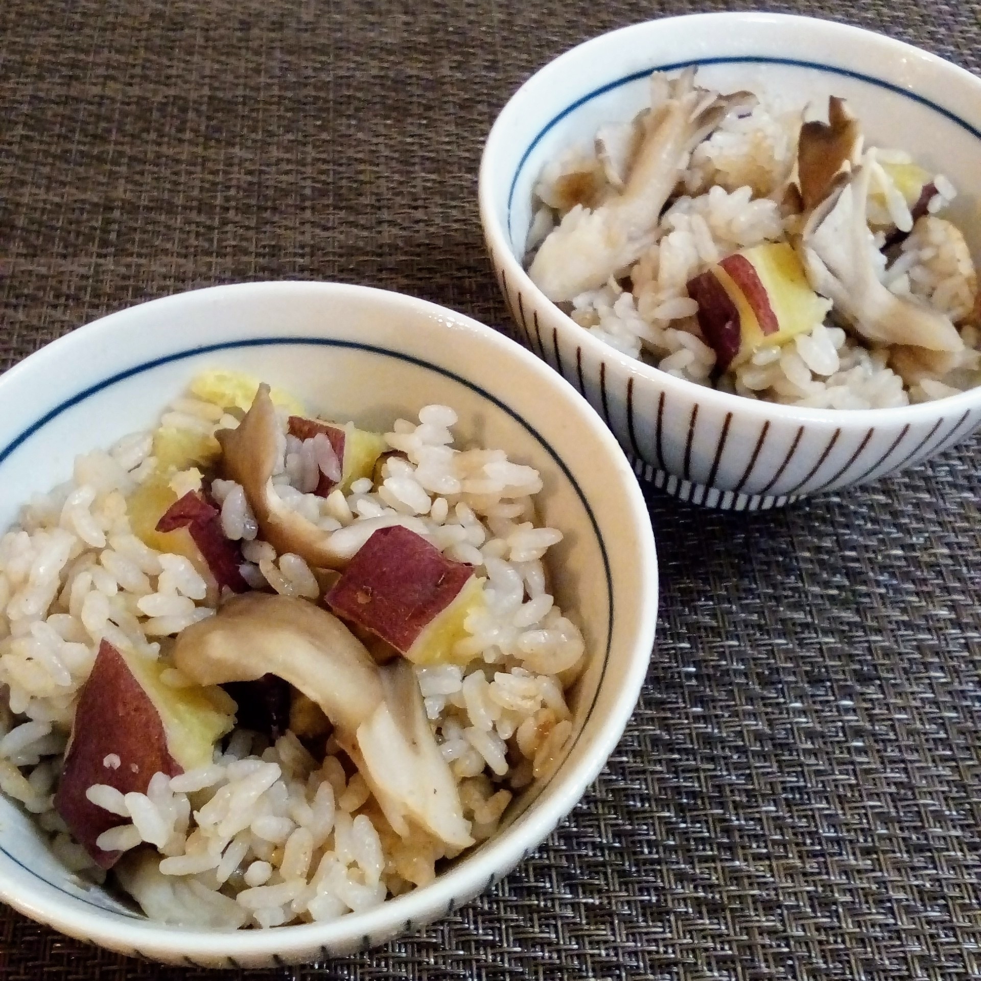 舞茸とさつま芋の炊き込みご飯