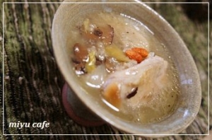 エコヘルスレシピ、牛蒡の湯がき汁で参鶏湯（風）