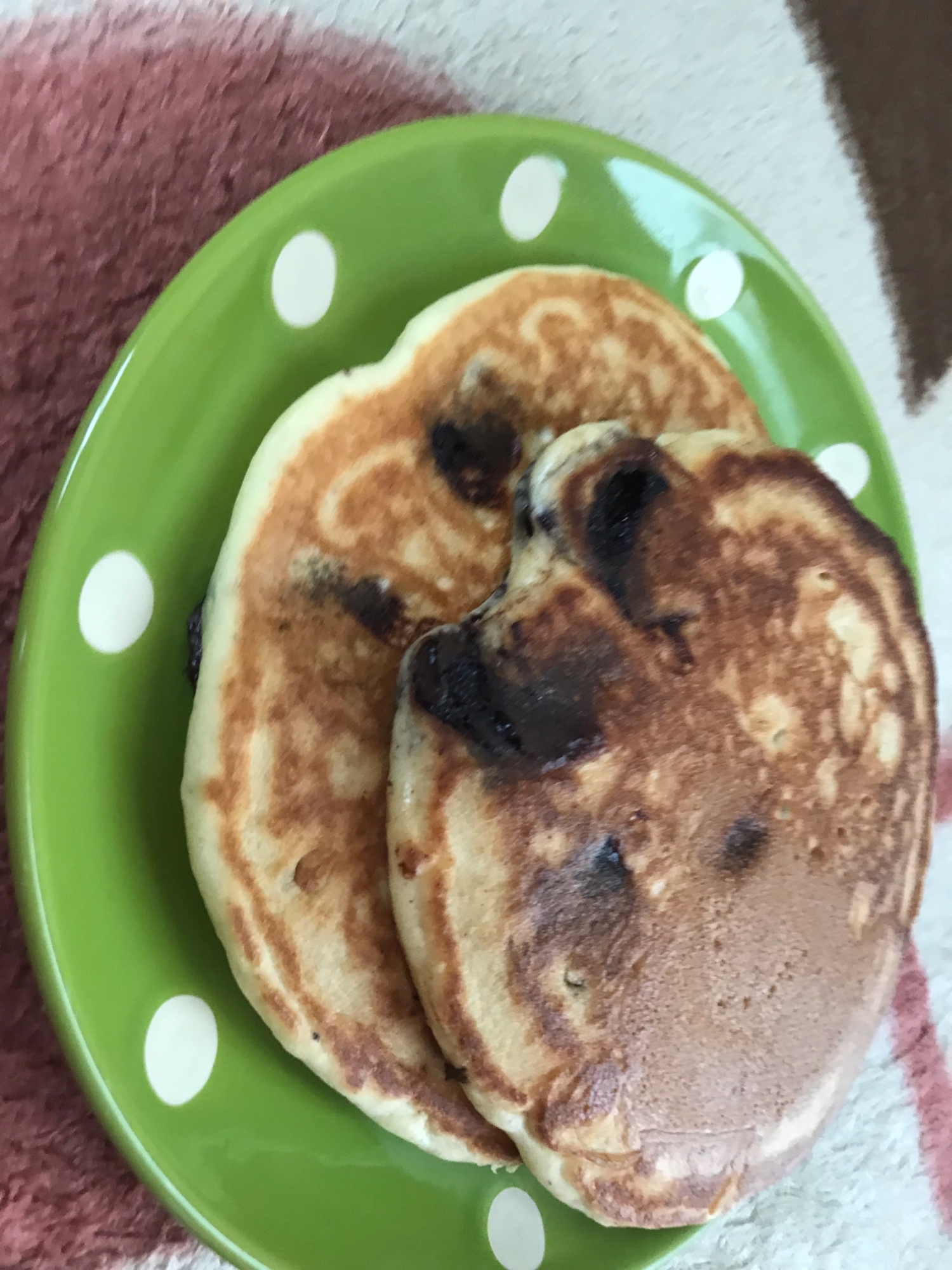 板チョコでチョコホットケーキ