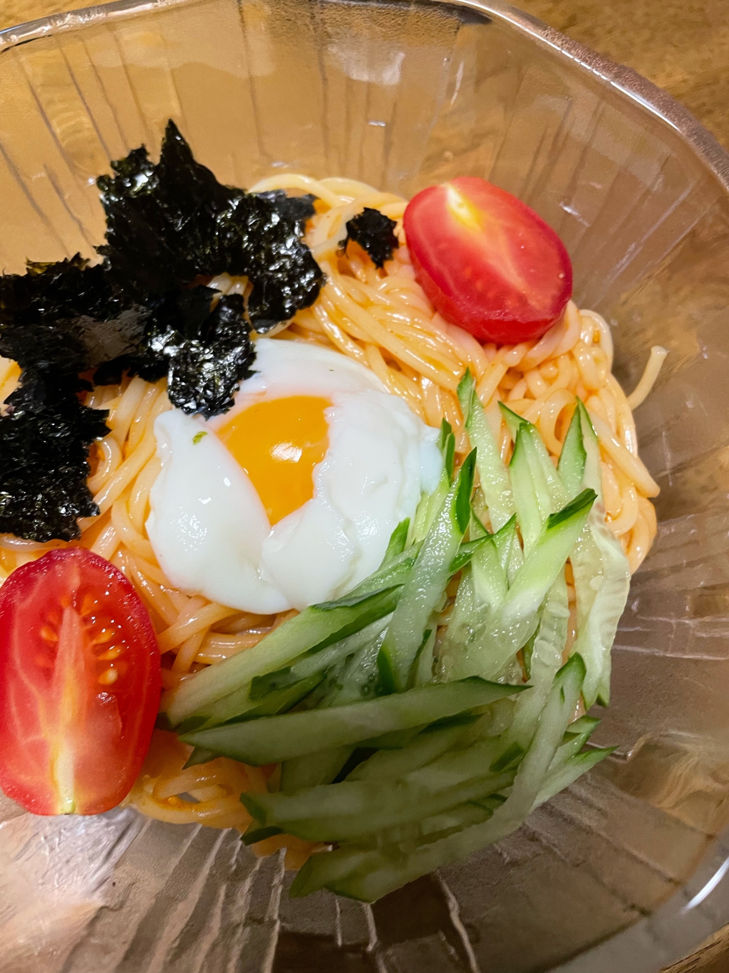 そうめんで作るビビン麺