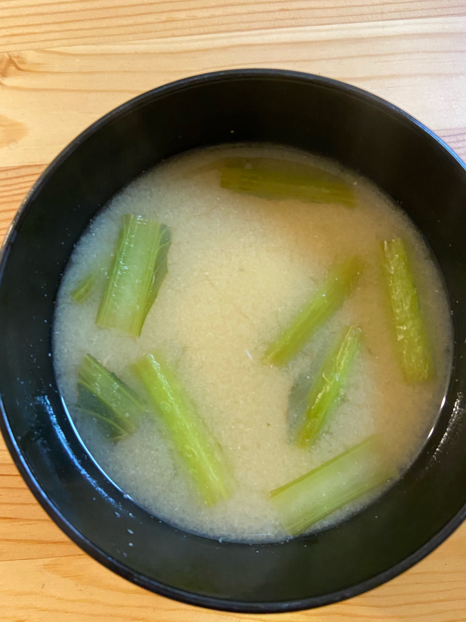 小松菜とジャガイモ の味噌汁♪