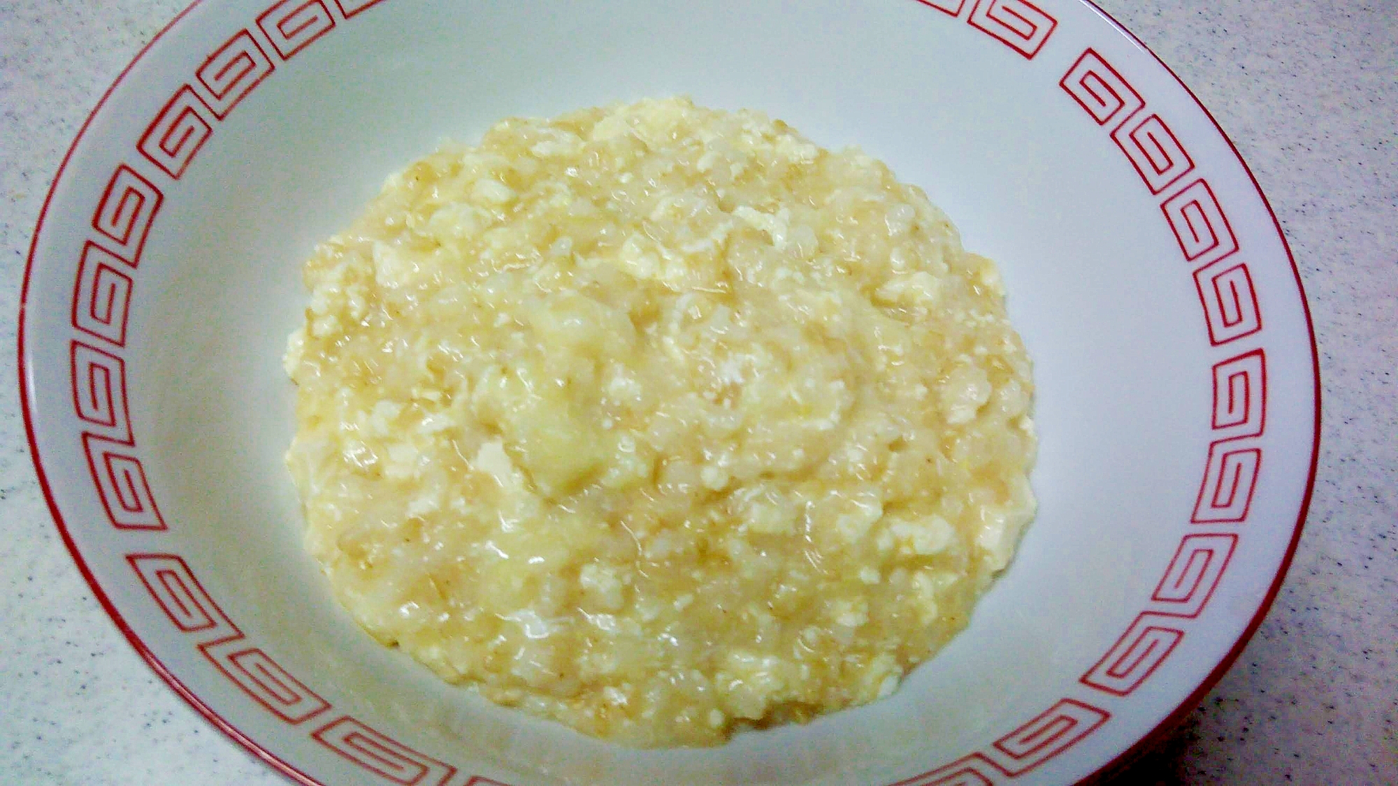 豆腐と卵の玄米粥