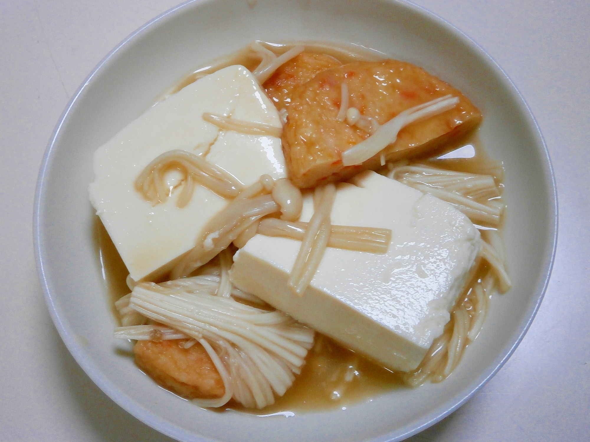 豆腐・さつま揚げ・えのきの煮物
