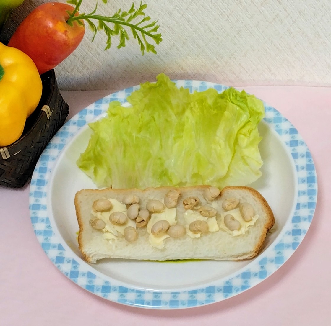 ふわふわカリカリ✨炒り大豆とバターのサンドイッチ✨