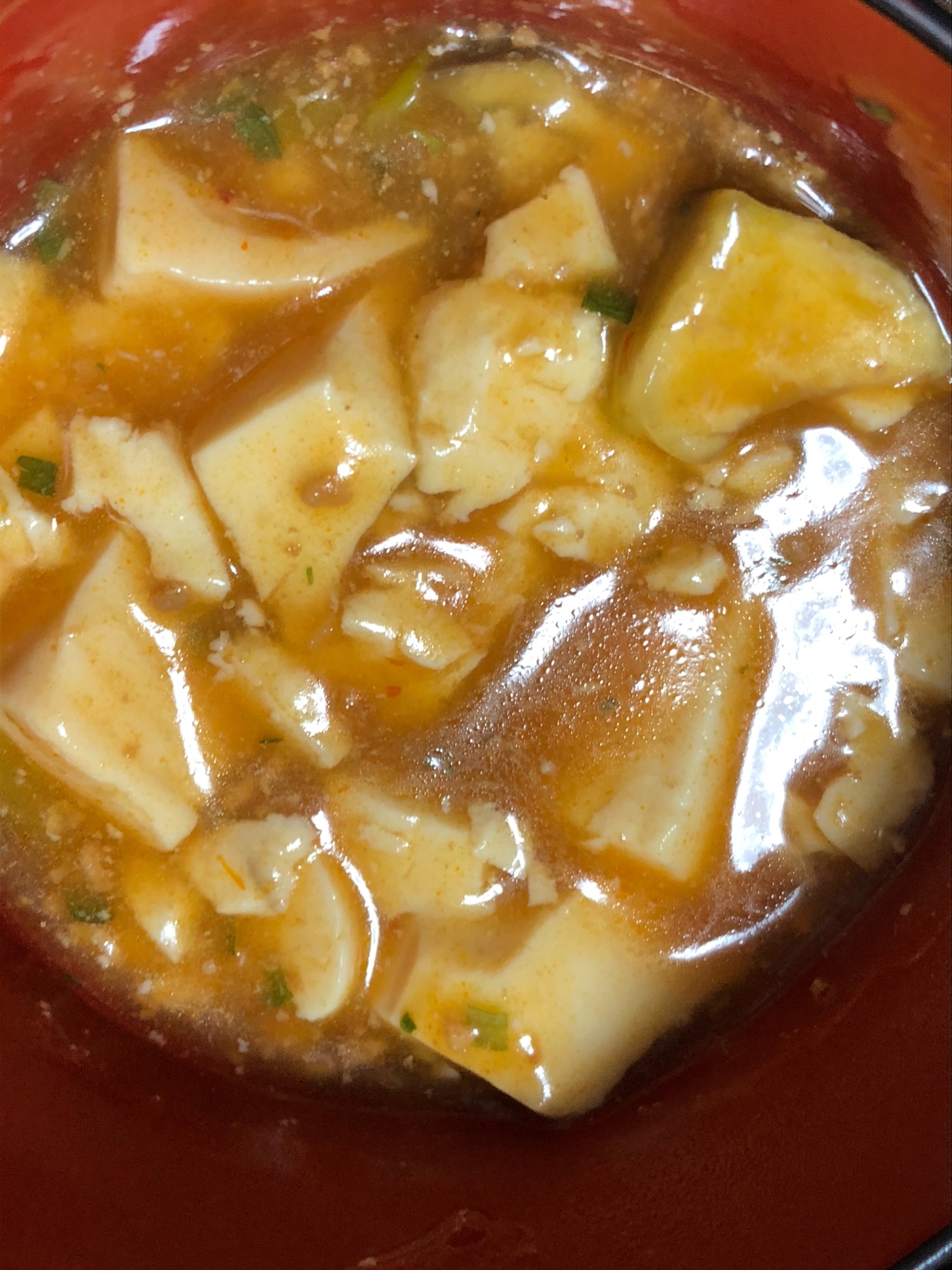 ピリ辛キムチ豆腐スープ