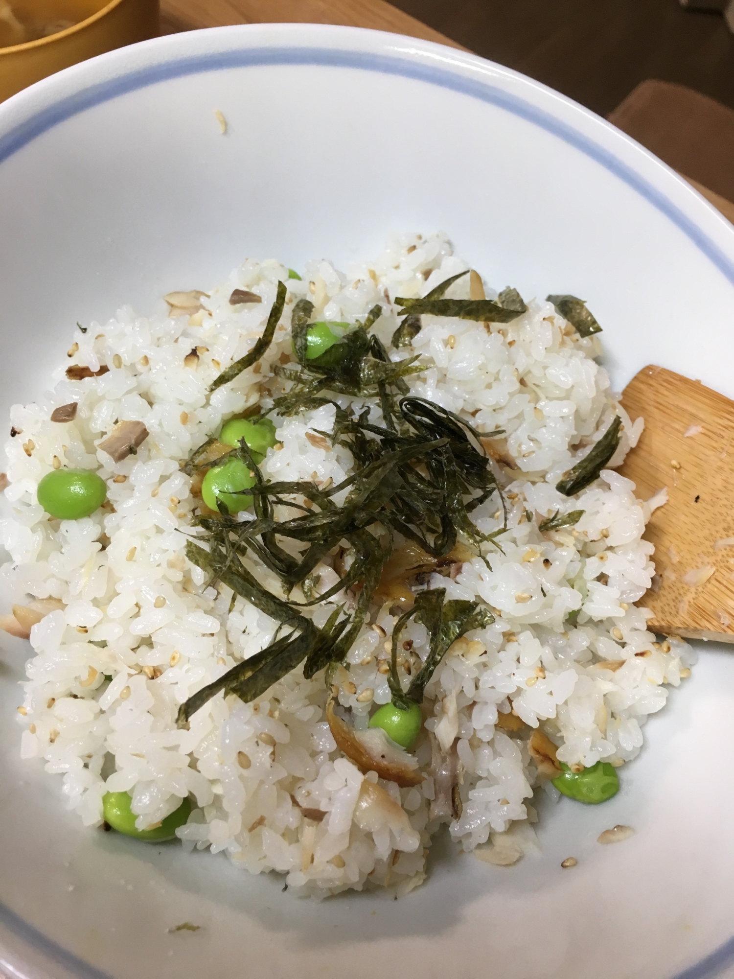 鯵のひらきで混ぜご飯