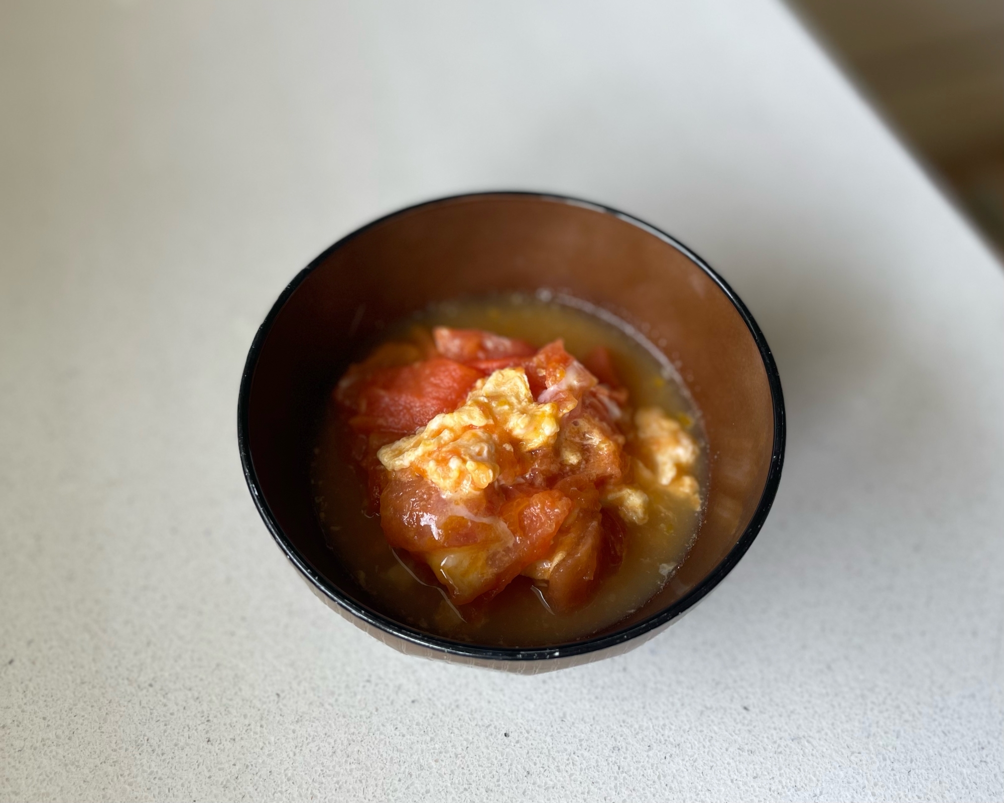 トマトたっぷりのかき卵スープ