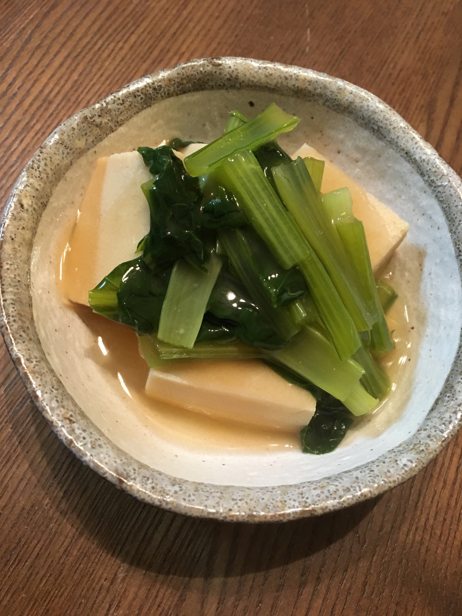 高野豆腐と小松菜の簡単煮物