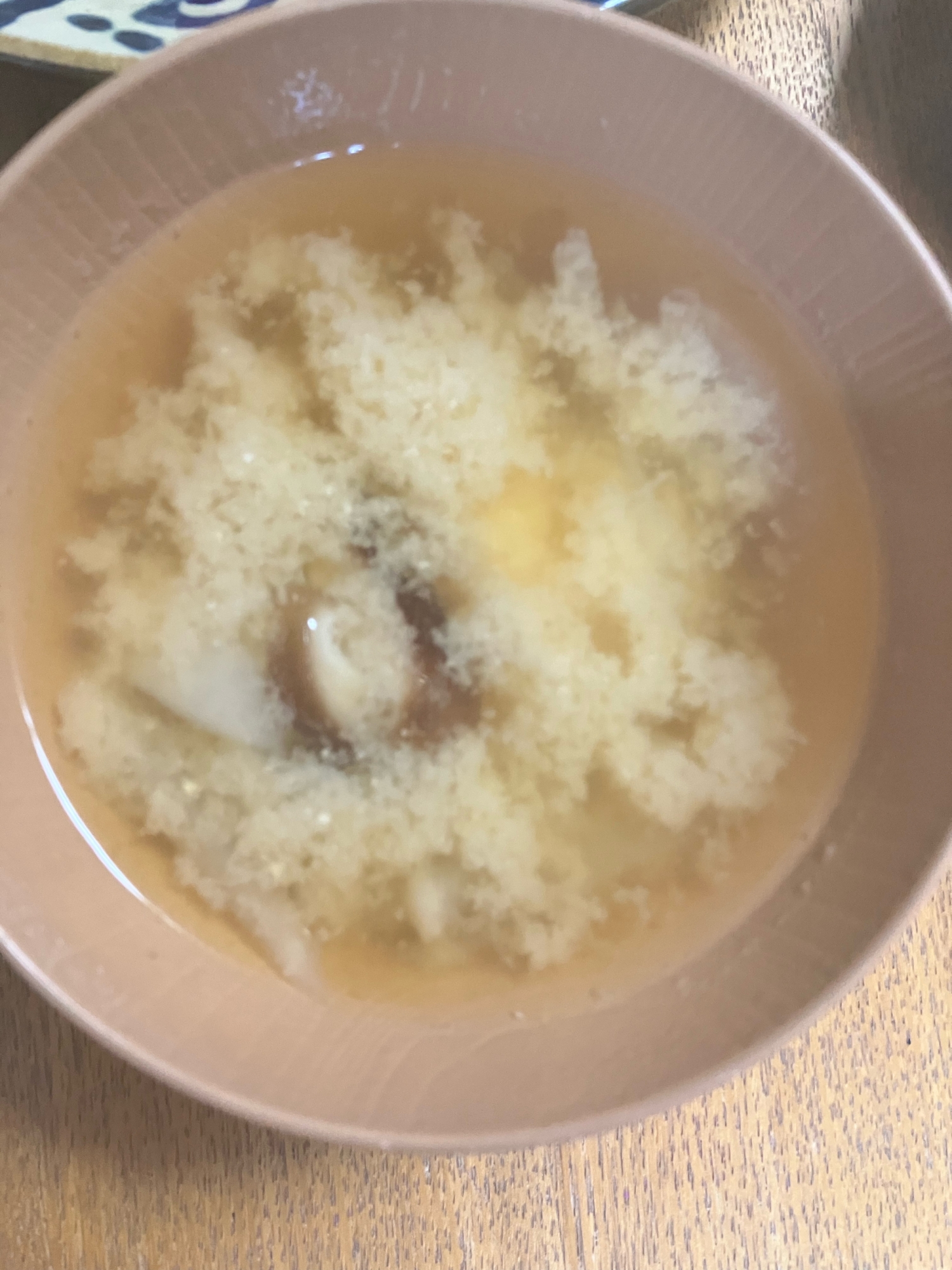 大根と椎茸の味噌汁　きりたんぽ入り