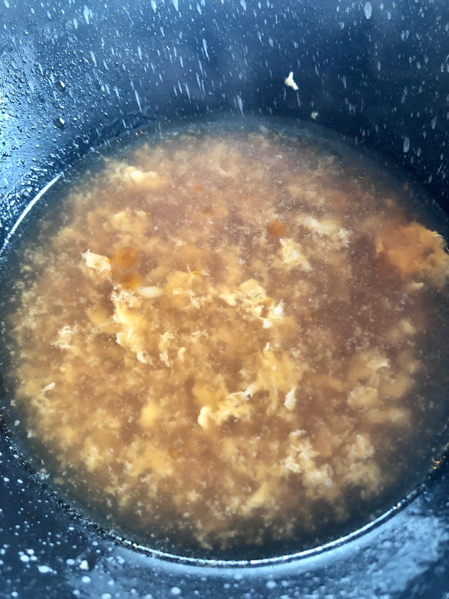 ラー油入りふんわり卵スープ